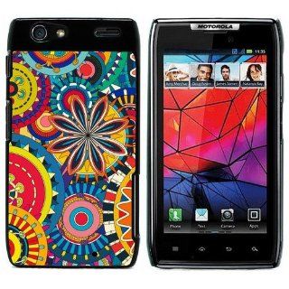 Casegarden Art Case Serie Multicolored Floral Shapes Hard Case Cover for Motorola Droid Razr XT910 Cell Phones & Accessories