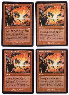 Erratic Explosion Playset of 4 (Magic the Gathering  Onslaught Common) Toys & Games