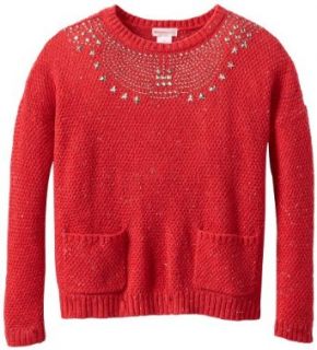 Design History Girls 7 16 Cropped Sweater with Studs Cardigans Clothing