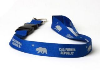 California Republic Lanyard Keychain   Blue Clothing