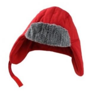 ABC Toddler Boys Red Trapper Hat with Fur Trim aviator Infant And Toddler Hats Clothing