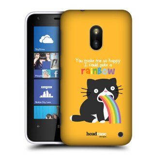 Head Case Designs Cat Rainbow Puke Hard Back Case Cover For Nokia Lumia 620 Cell Phones & Accessories
