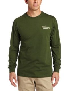 Carhartt Men's Bull Moose Graphic Long Sleeve T Shirt, Forest Green, Small Regular Clothing