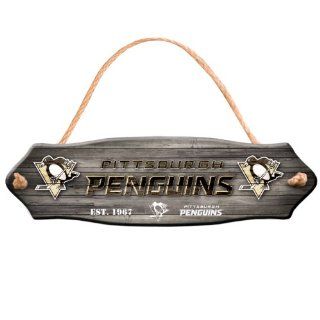 NHL Pittsburgh Penguins Fence Wood Sign  Sports Fan Street Signs  Sports & Outdoors