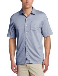 Greg Norman Collection Men's Herringbone Pocket Button Front Shirt (, Small)  Golf Shirts  Sports & Outdoors