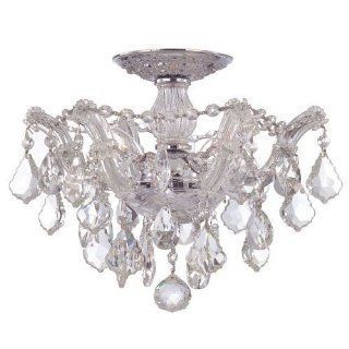 Crystorama Lighting 4430 CH CL MWP Semi Flush Mount with Hand Polished Crystals, Polished Chrome   Chandeliers