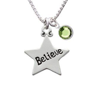 Believe Star Charm Necklace with F1582 Pendant Necklaces Jewelry