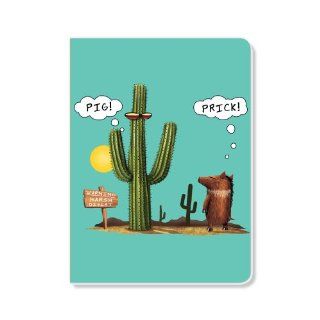 ECOeverywhere Pig and Prick Journal, 160 Pages, 7.625 x 5.625 Inches, Multicolored (jr12632)  Hardcover Executive Notebooks 