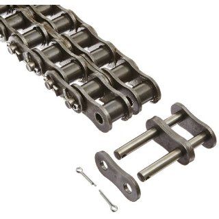 Morse 80 2C 10FT Standard Roller Chain, ANSI 80 2, Cottered, 2 Strands, Steel, 1" Pitch, 0.625" Roller Diamter, 5/8" Roller Width, 3700lbs Average Tensile Strength, 10ft Length