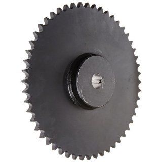 42B36.35 Ametric Metric 42B8.5/8 " ISO 08B, Hub Steel Bored Sprocket, 8 Teeth, 0.625 inch bore with Standard Keyway and Setscrew, For No. 42 Single Strand Chain with, 12.7mm Pitch, 7.75mm Roller Width, 8.51mm Roller Diameter, 7mm Sprocket Single Toot