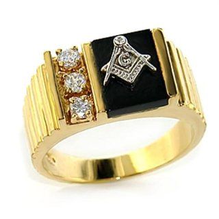 Onyx Masonic Ring Men's Mason Freemason Jewelry Collection Jewelry