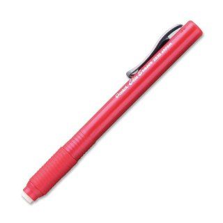 Pentel Clic Eraser Pencil Style Grip Eraser, Red  Pen Style Erasers 