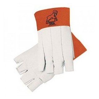 Red Ram Fingerless Welding Gloves   Welding Safety Gloves  