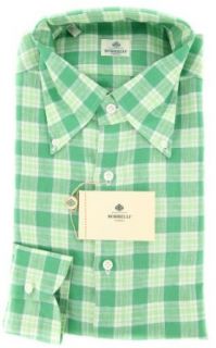 New Luigi Borrelli Green Shirt 17.5/44 at  Mens Clothing store