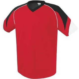 High Five Adult Youth Orbit Custom Soccer Jersey SCARLET/BLACK/WHITE AXL  Sports & Outdoors