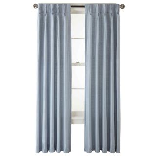 ROYAL VELVET Supreme Pinch Pleat/Back Tab Lined Curtain Panel, Blue