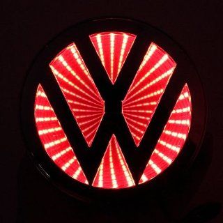 3d Red Led Volkswagen Vw Logo Badge Light Car Trunk Emblem Sticker Lamp Automotive
