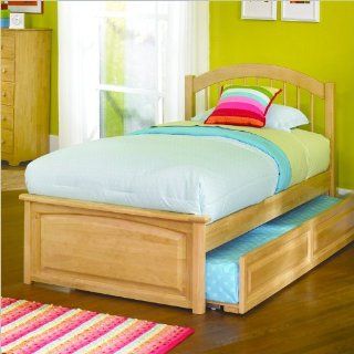 Atlantic Furniture Windsor Platform Bed w/ Raised Panel Footboard in Natural Maple Furniture & Decor