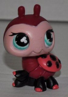 Ladybug #629 (Red, Cream Face, Blue Eyes) Littlest Pet Shop (Retired) Collector Toy   LPS Collectible Replacement Single Figure   Loose (OOP Out of Package & Print) 