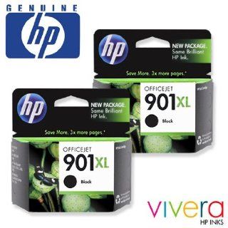 HP 901XL Black Ink Cartridge 2  PACK in Retail Packaging (CC654AN) Electronics