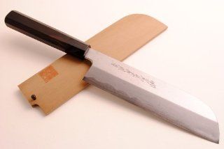 YOSHIHIRO   Ebony Damascus Usuba Kama Knife Vegetable Knife 8.25" 210mm MADE IN JAPAN Kitchen & Dining