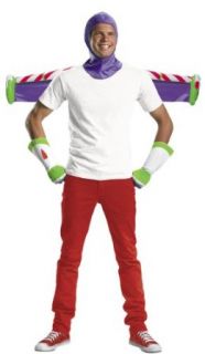 Disguise Men's Disney Pixar Toy Story and Beyond Buzz Lightyear Adult Kit, White/Purple/Green/Red, One Size Clothing