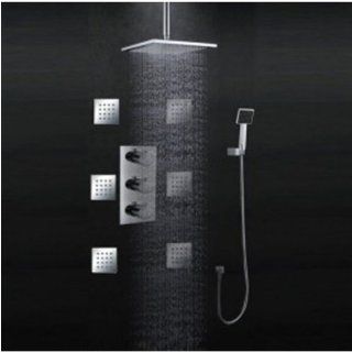 Fast shipping + Free tracking number Bathroom Showers, 8 inch A Grade ABS Water Saving Square Bathroom Rainfall Shower Head, good water pressure while saving water   Fixed Showerheads  