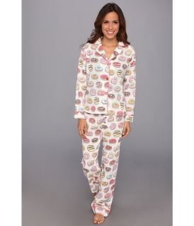 P.J. Salvage Playful Prints Donuts Pajama Set Womens Pajama Sets (Beige)