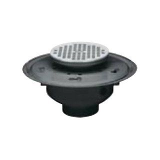 Oatey 82112 ABS Adjustable Commercial Drain with 6 Inch SS Grate, 2 Inch