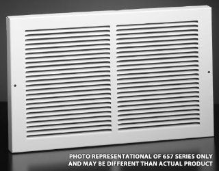 Hart & Cooley 657 Series 14" x 6" White Baseboard Return Air Grille   Heating Vents  