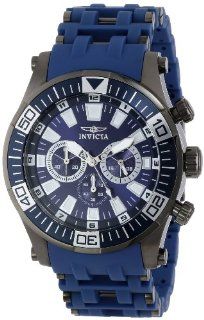 Invicta Men's 14560 Sea Spider Chronograph Blue Dial Blue Polyurethane Strap Watch Invicta Watches