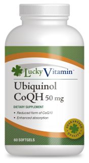LuckyVitamin   Ubiquinol CoQH 50 mg.   60 Softgels