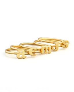 Gold Vermeil Letter Initial Ring   Dogeared