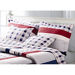 Greenland Home Fashions Nautical Stripes Quilted Sham Set Multi Size Standard