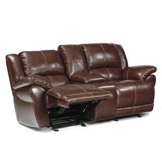 Signature Designs By Ashley Lenoris Coffee Reclining Loveseat With Console