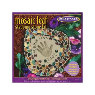 Milestones Mosaic Leaf Stepping Stone Kit