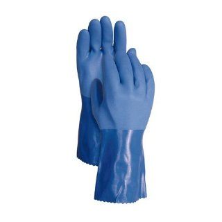 Atlas 660 Triple Dipped 12 Blue PVC Chemical Resistant Gloves   Dozen   Medium Kitchen & Dining