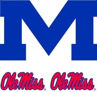 NCAA Ole Miss Rebels Wall Accent   3 College Mural Stickers   Wall Pediments