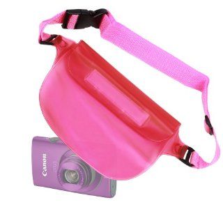 DURAGADGET Compact Camera Waterproof Waist Bag / Dry Case For Canon IXUS 260 HS / 230 HS / 310 HS / 125 HS / 510 HS / SX40 HS & SX160 (Pink)  Photographic Equipment Bag Accessories  Camera & Photo