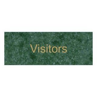 Visitors Gold on Verde Engraved Sign EGRE 635 GLDonVerde Information  Business And Store Signs 