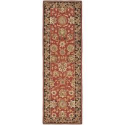 Micro Hand hooked Mirco Chelsea Kerman Red Wool Runner (26 X 6)