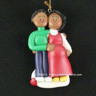 Ornament Central OC 040 MAA FAA African/American Pregnant Couple Figurine   Decorative Hanging Ornaments