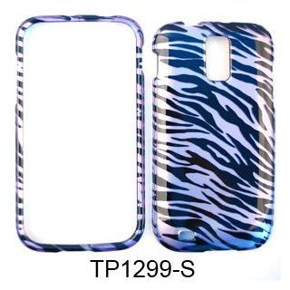 Samsung Galaxy S II Hercules T989 Transparent Purple Zebra Case Cover Protector Cell Phones & Accessories