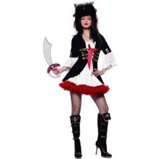 Leg Avenue Women's Captain Swashbuckler Includes Coatdress With Sleeves And Skirt Clothing