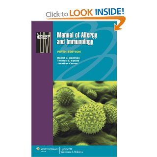 Manual of Allergy and Immunology (9781451120516) Daniel C. Adelman, Thomas B. Casale MD, Jonathan Corren MD Books