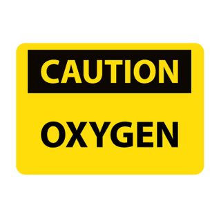 Nmc Osha Compliant Vinyl Caution Signs   14X10   Caution Oxygen
