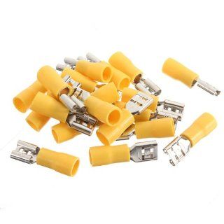 100PCS Yellow Female Insulated Spade Wire Connector Electrical Crimp Terminal 4.0 6.0mm2