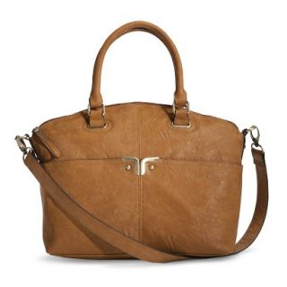 Bueno Satchel Handbag with Removable Strap   Cognac