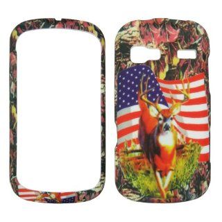 Camo Usa Deer An272 Phone Cover Case At&t Lg Xpression C395 Faceplate Protector Rumor Reflex Ln, Un272 (Boosts Mobile, Sprint) / Lg Xpression Cell Phones & Accessories