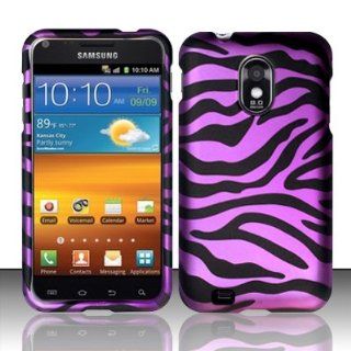 Samsung Epic Touch 4G D710 / Galaxy S2 Case (Sprint) Exquisite PurplenBlack Zebra Hard Cover Protector with Free Car Charger + Gift Box By Tech Accessories Cell Phones & Accessories